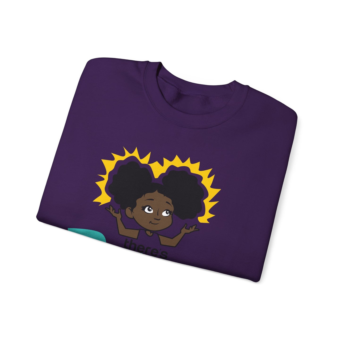 Junior's Afro Power Puff Mikayla - Girls Crewneck Sweatshirt