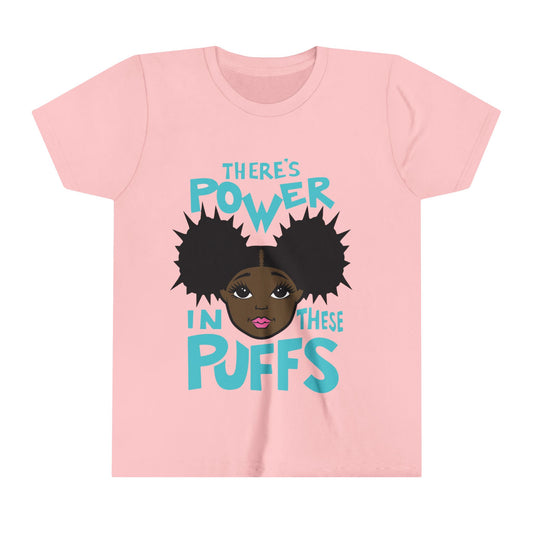 Afro Puffs Pink Lips - Natural Hair Girls T-shirt