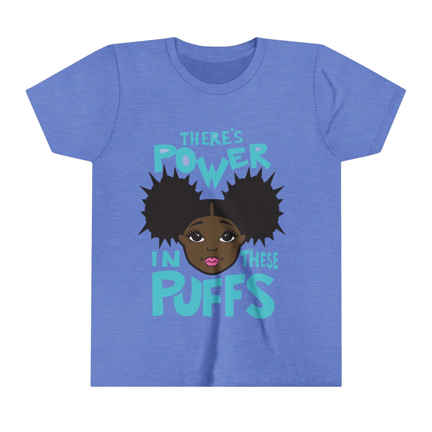 Afro Puffs Pink Lips - Natural Hair Girls T-shirt