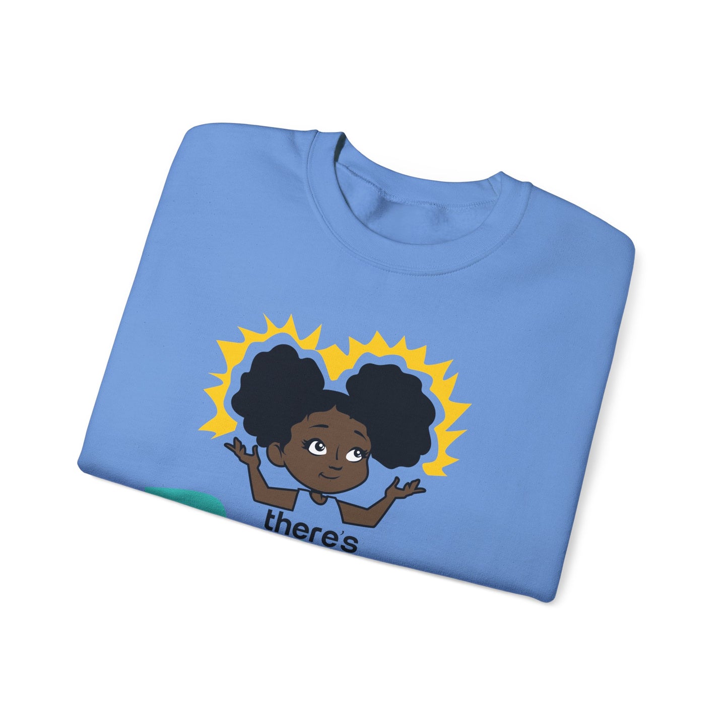 Junior's Afro Power Puff Mikayla - Girls Crewneck Sweatshirt