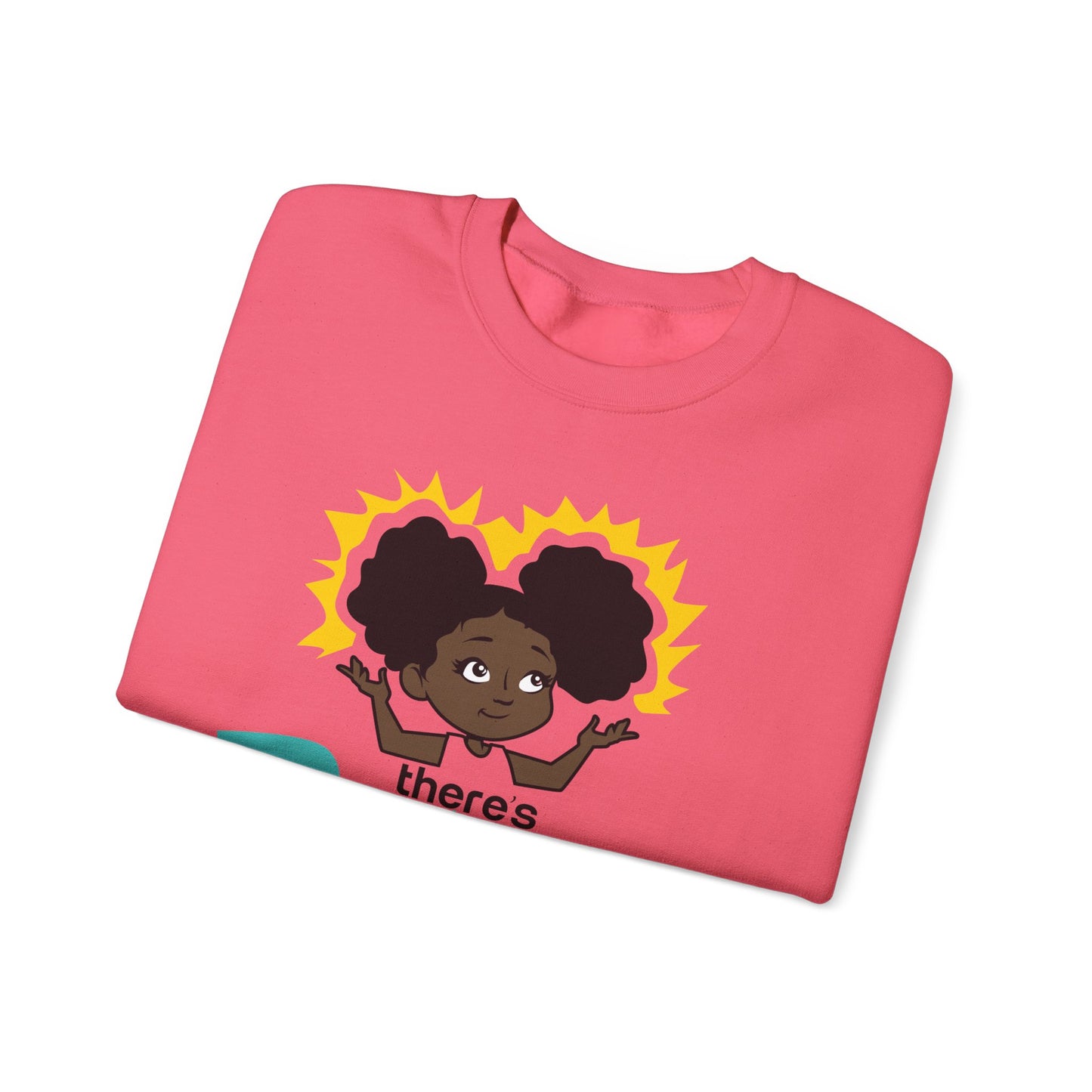 Junior's Afro Power Puff Mikayla - Girls Crewneck Sweatshirt