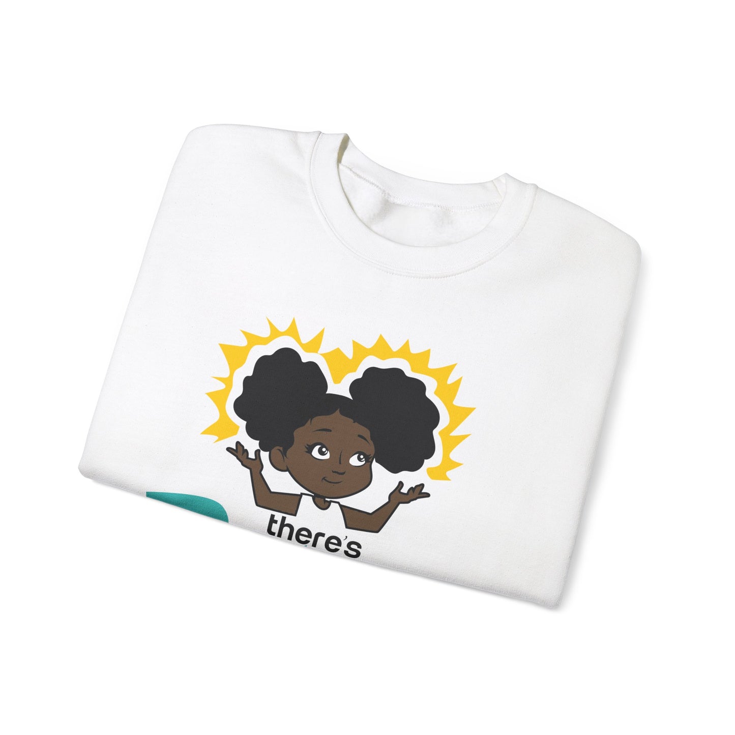 Junior's Afro Power Puff Mikayla - Girls Crewneck Sweatshirt