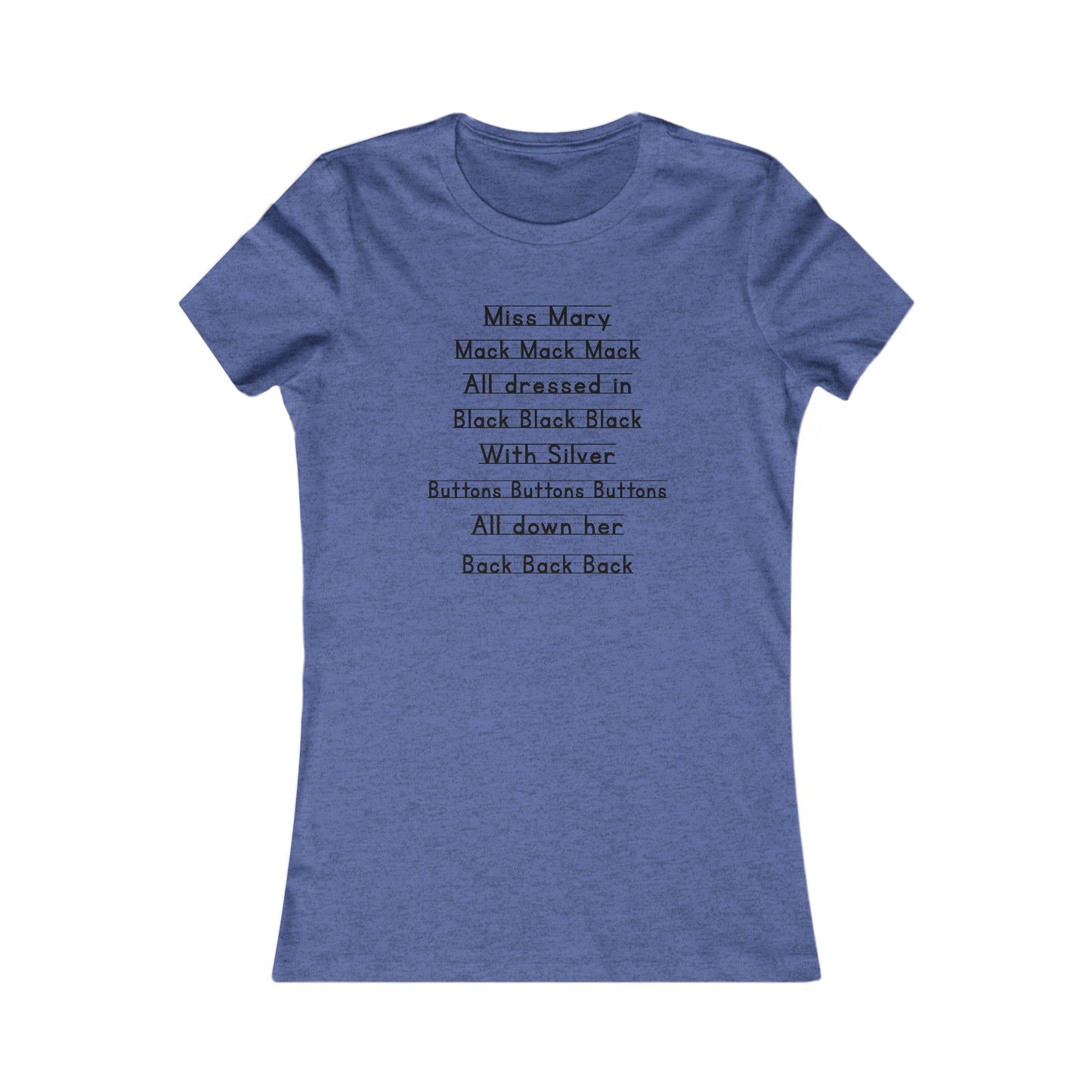Miss Mary Mack Women’s and Junior’s short sleeve Notebook Tee