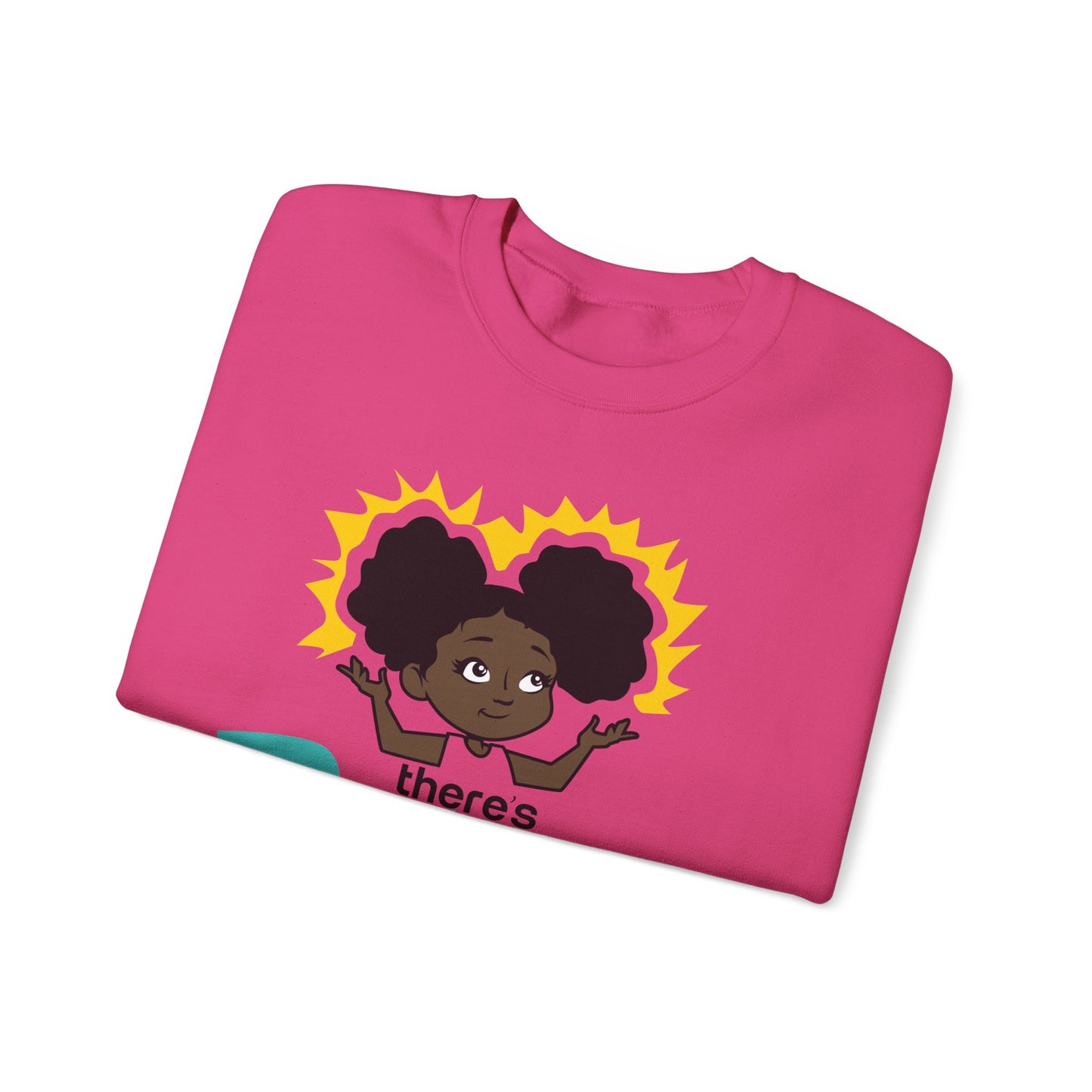 Junior's Afro Power Puff Mikayla - Girls Crewneck Sweatshirt