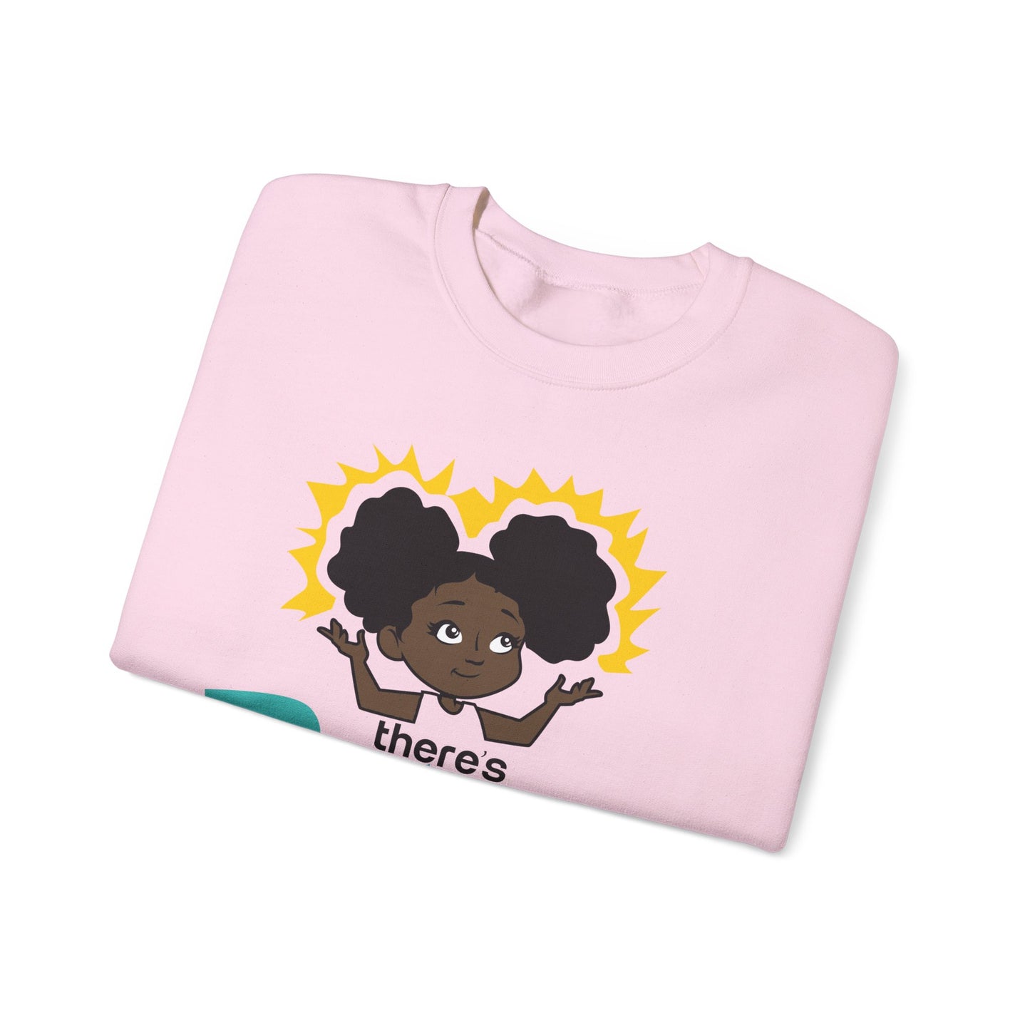 Junior's Afro Power Puff Mikayla - Girls Crewneck Sweatshirt