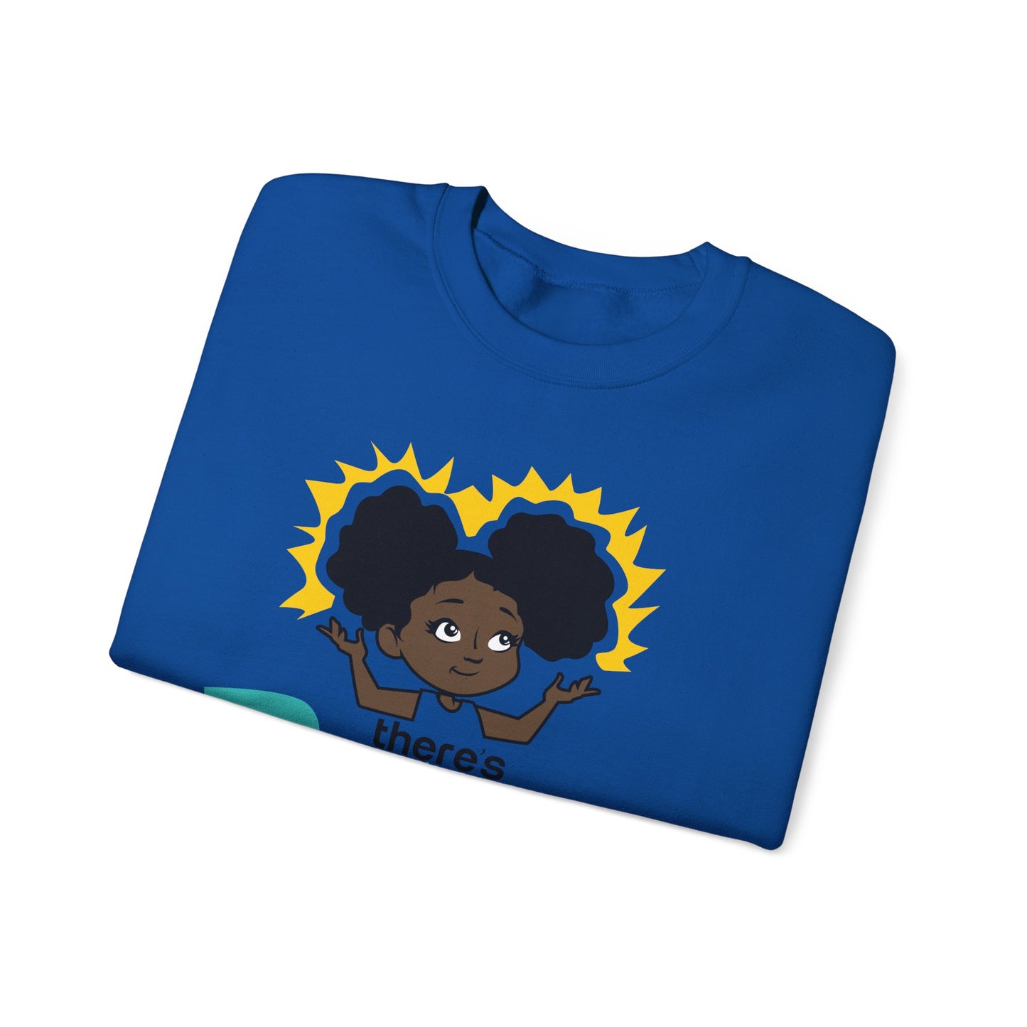 Junior's Afro Power Puff Mikayla - Girls Crewneck Sweatshirt
