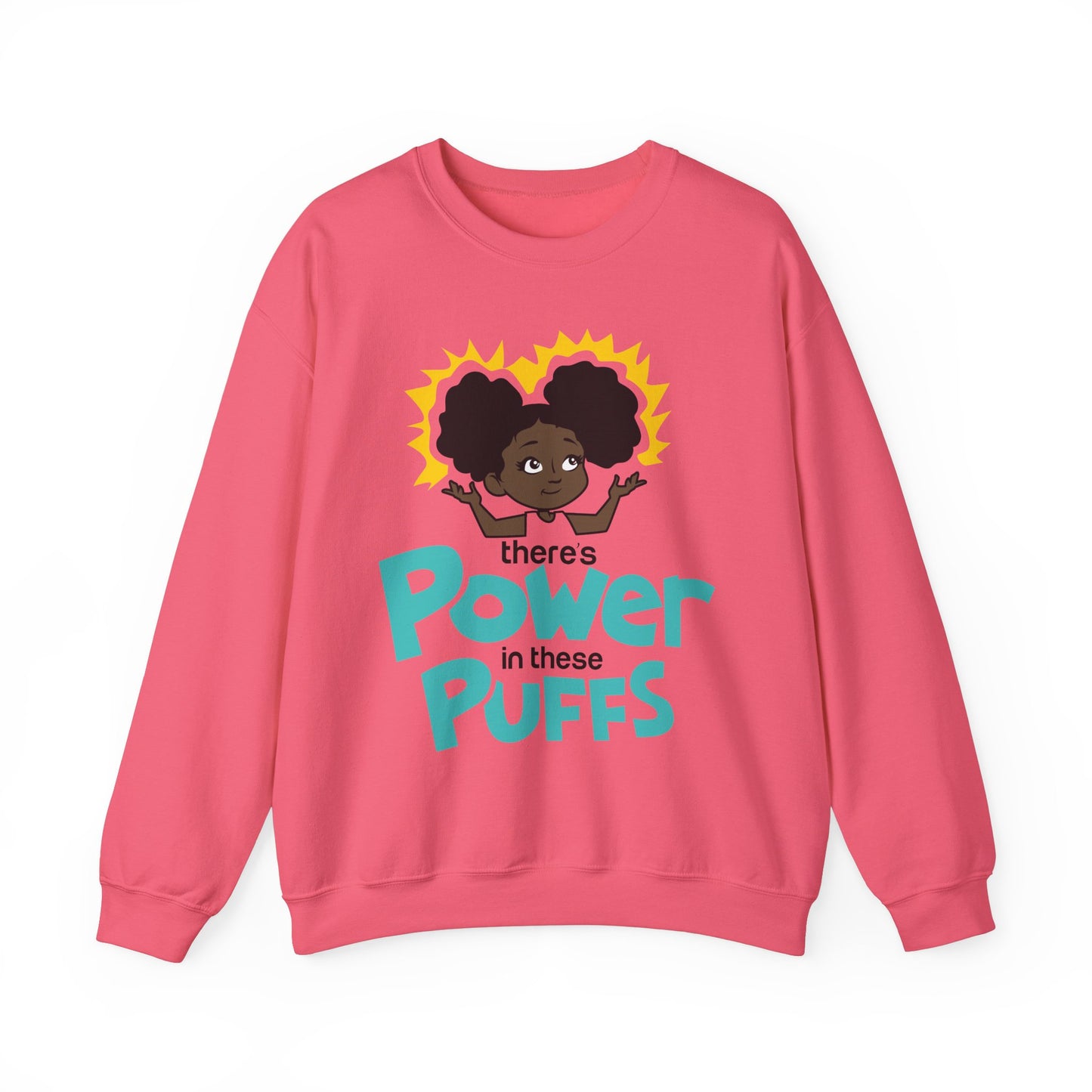 Junior's Afro Power Puff Mikayla - Girls Crewneck Sweatshirt