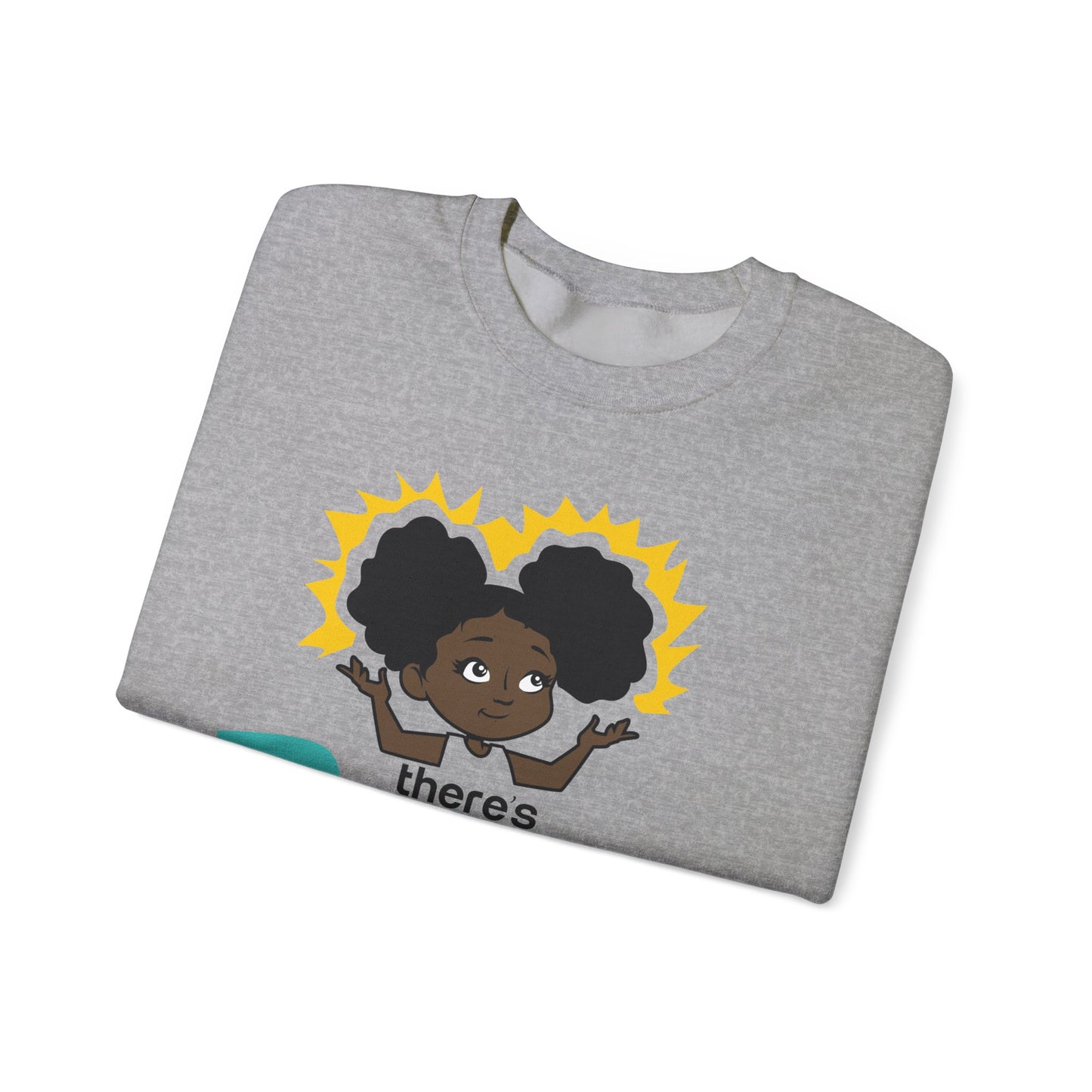 Junior's Afro Power Puff Mikayla - Girls Crewneck Sweatshirt