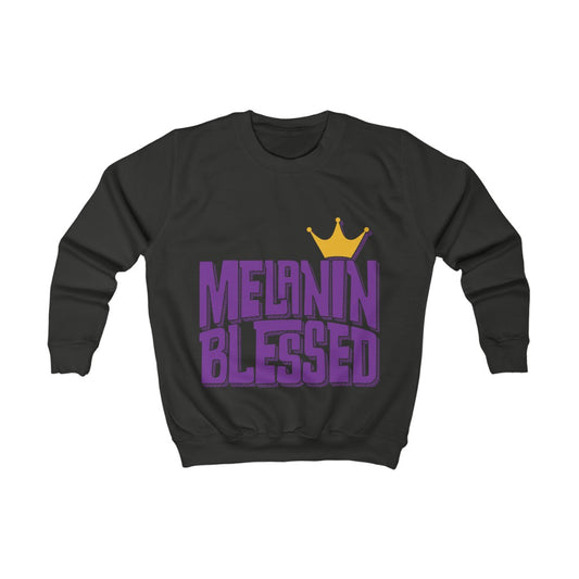 Melanin Blessed Kids Sweatshirt