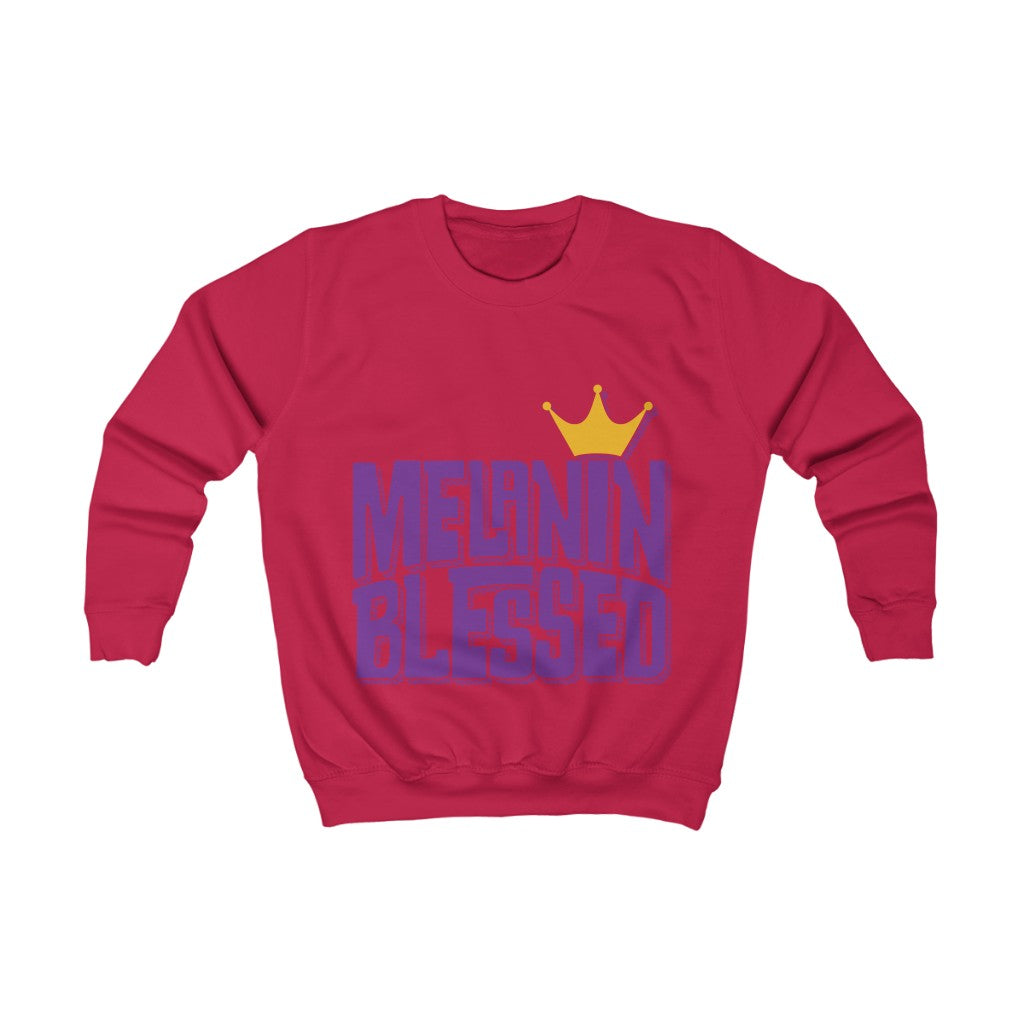 Melanin Blessed Kids Sweatshirt