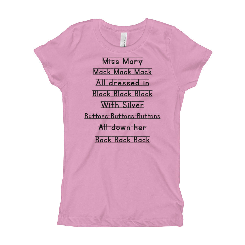 Miss Mary Mack Notebook Girl's T-Shirt