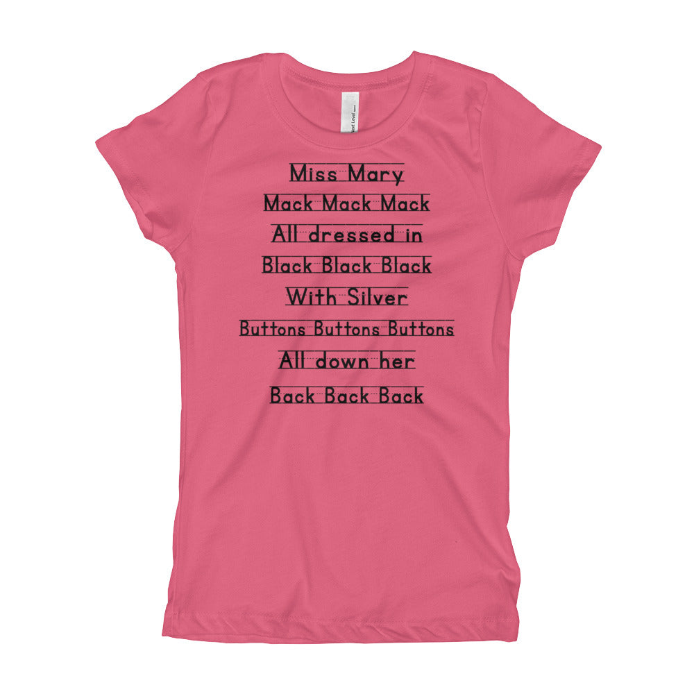 Miss Mary Mack Notebook Girl's T-Shirt