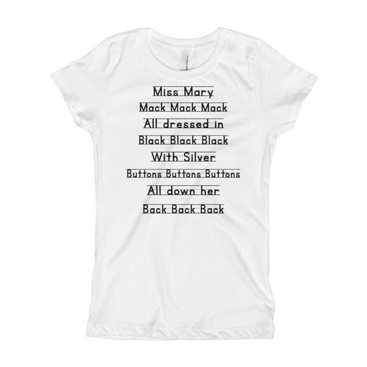 Miss Mary Mack Notebook Girl's T-Shirt
