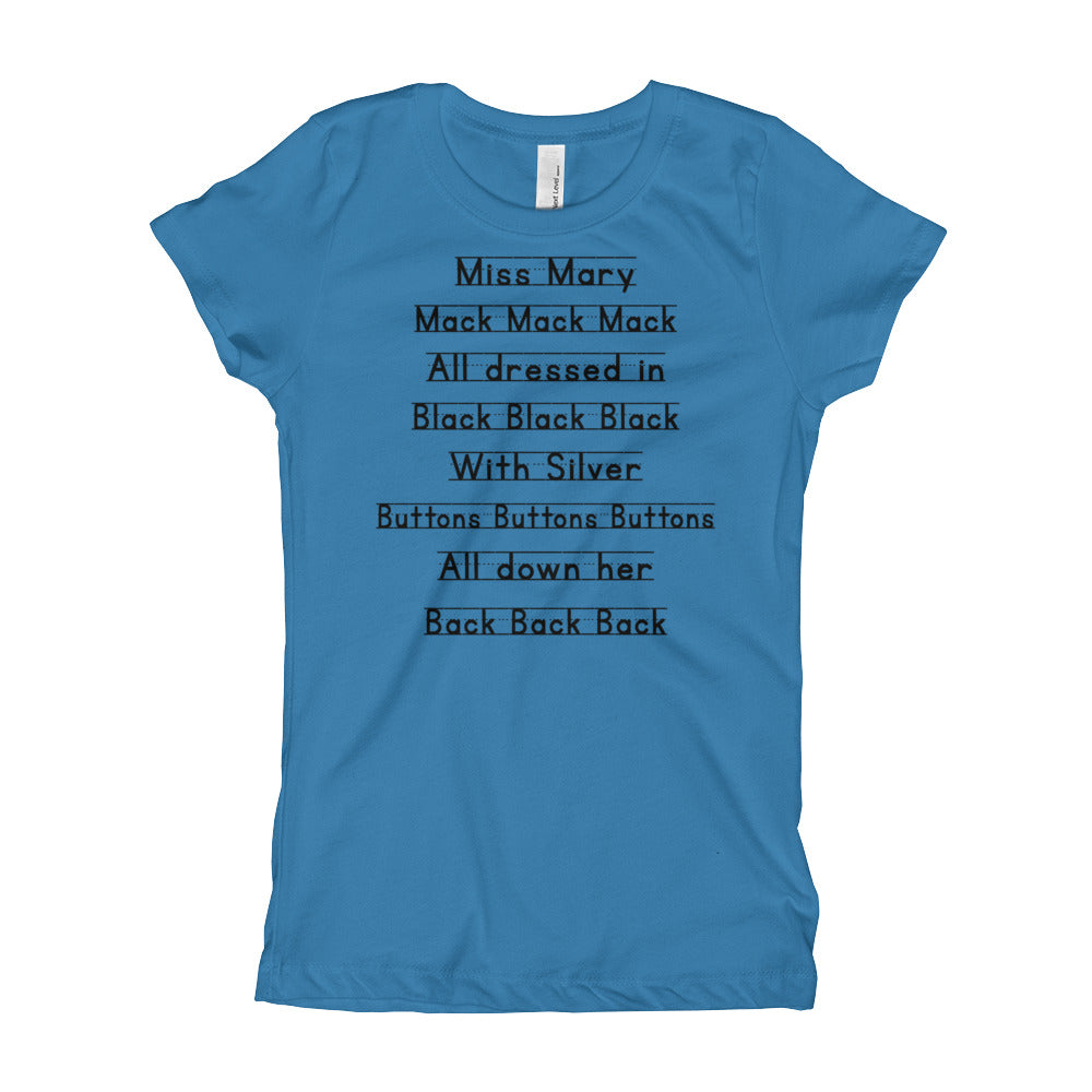 Miss Mary Mack Notebook Girl's T-Shirt