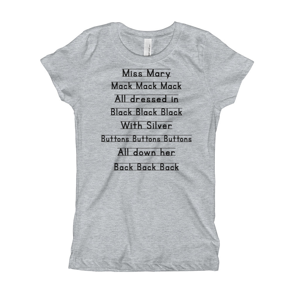 Miss Mary Mack Notebook Girl's T-Shirt