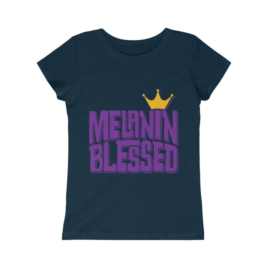 Melanin Blessed Girls Princess Tee
