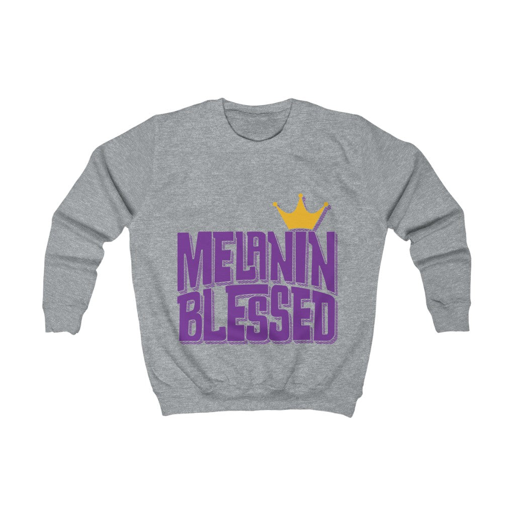 Melanin Blessed Kids Sweatshirt