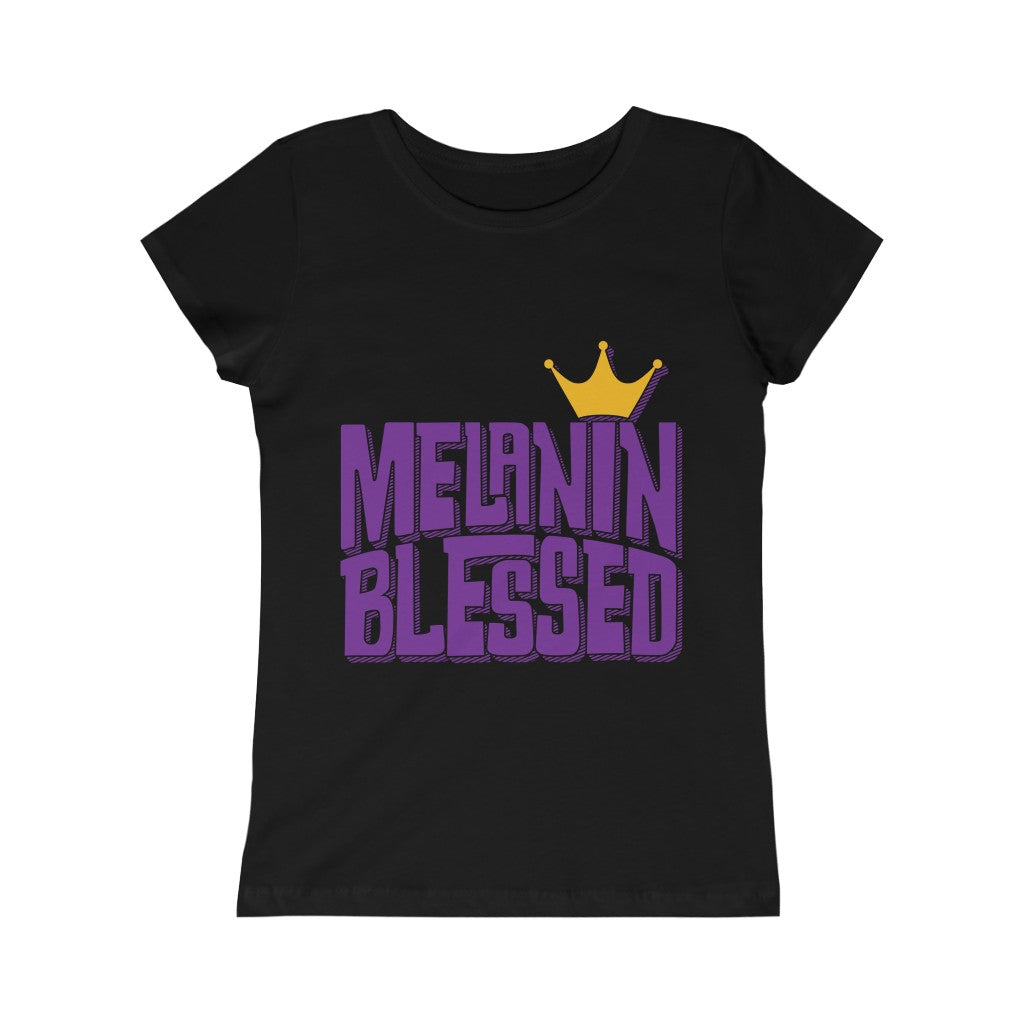 Melanin Blessed Girls Princess Tee