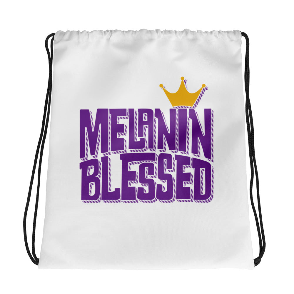 Melanin Blessed Drawstring bag